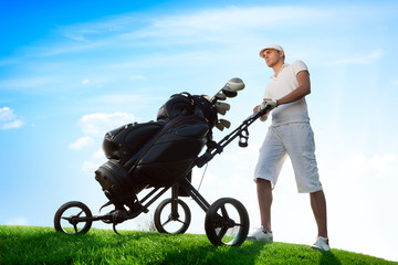 Golfer on golf course