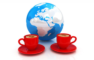 Coffee Global World concept
