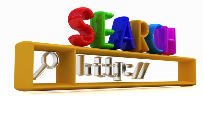 3d internet search string.Business and technology