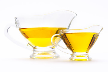 Olive oil in cups