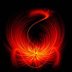 tongues of fire on black background