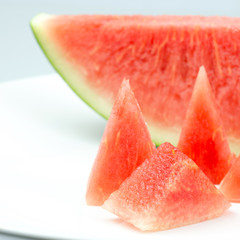 watermelon slice close up