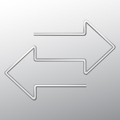 The double arrow out of steel wire