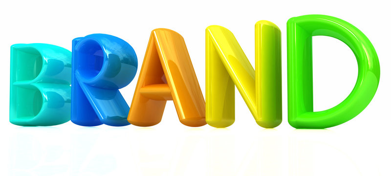 "brand" 3d colorful text