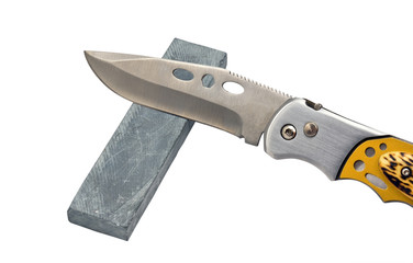 Sharpener stone and knife