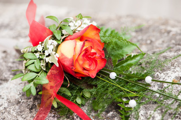 Bouquet with rose - Gesteck mit Rose