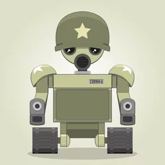 Zelfklevend Fotobehang militaire robot © Genestro