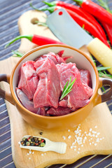 raw meat