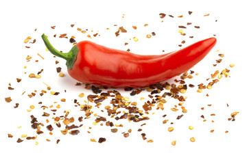 red chili pepper and milled chili
