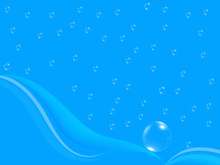 Blue water drops background texture