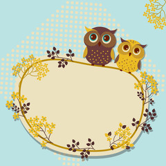 Owls greeting card