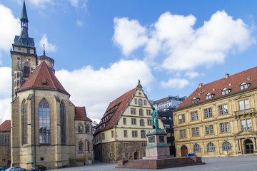 Obraz premium Schillers square in Stuttgart, Germany