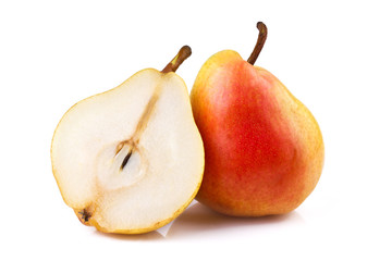 fresh pear on white background - Powered by Adobe