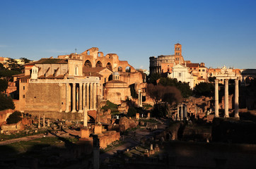 Fototapeta premium Ruins of Rome Forum in Rome, Italy