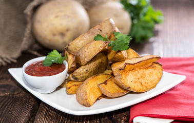 Portion of Potato Wedges