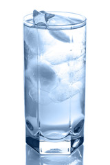 Glass of water with ice