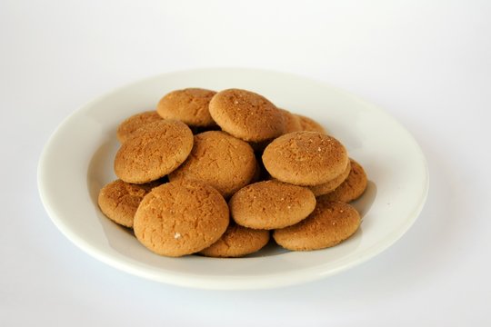 Cookies on a white plate