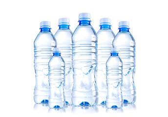water bottles isolated