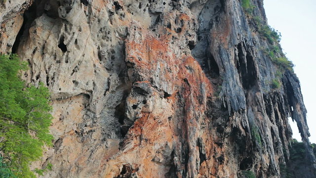 1920x1080 video - Limestone rock with stalactites