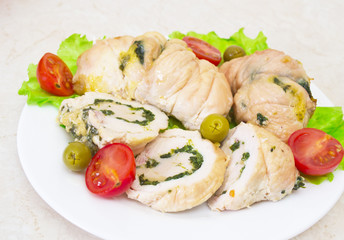 Tasty stuffed Chicken Salad .