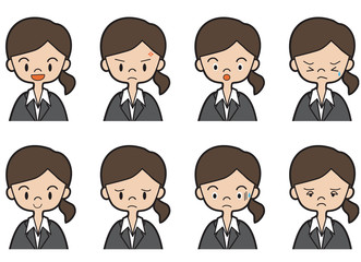 表情（スーツ姿の女性）