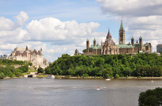 Parliament Buildings and Chateau Laurier, Ottawa, Canada