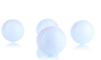 Golf balls isolated on white