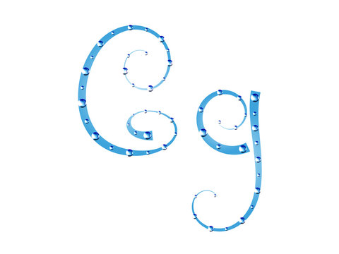 Fairy aqua alphabet