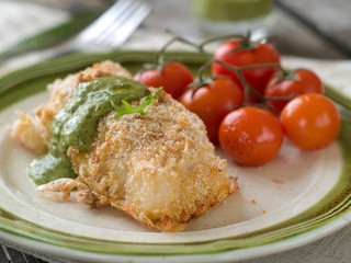 Fish fillet with tomato