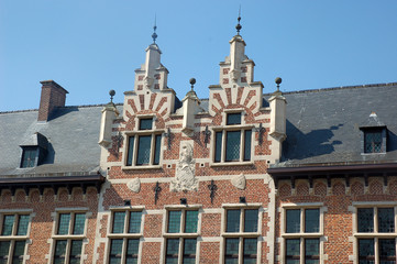 Fototapeta na wymiar Cour intérieure du château de Gaasbeek