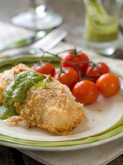 Fish fillet with tomato