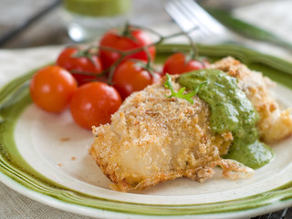 Fish fillet with tomato