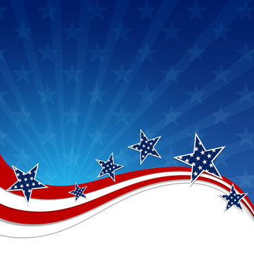 Vector Illustration of a 4th of July Independence Day Design