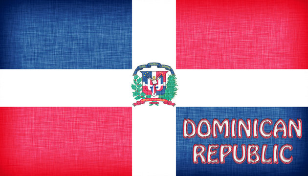 Linen flag of the Dominican Republic