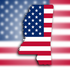 Fototapeta premium Map of Mississippi