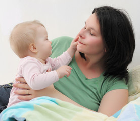 Mother and child together.