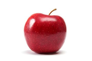 Apple red isolated on white background.