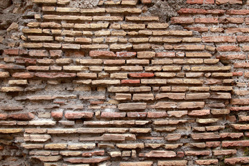 Background of anciant  brick wall texture - Rome Italy