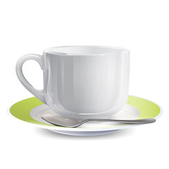 Resalistic cup isolated on white. Vector design.