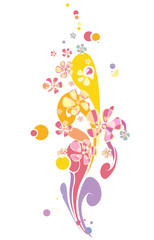 Naklejka premium Abstract vintage flowers. Vector design.