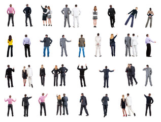 collection "Back view of  business people"