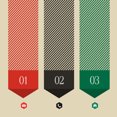 Vertical banner-arrow design for infographics