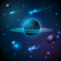 Abstract background. Space and planet