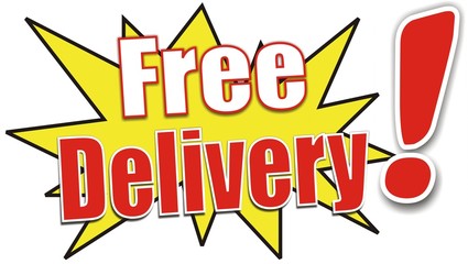 étiquette free delivery
