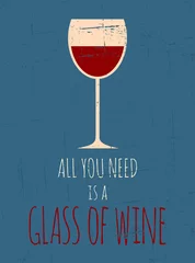 Photo sur Plexiglas Poster vintage Affiche de vin rouge rétro