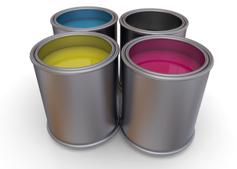 CANS OF PRINT COLOR - 3D