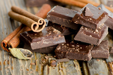 Broken chocolate bar