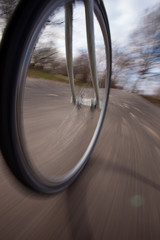 bicycle wheel in motion