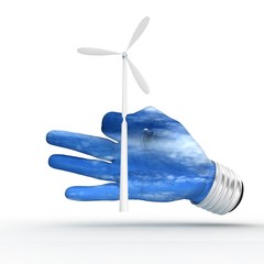 3D eco energy metaphor.