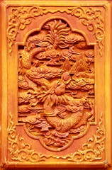 Dragon design on the wooden door